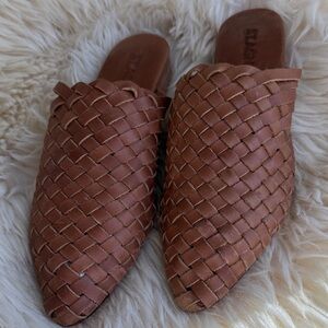St. Agni Tan Woven Mules